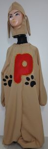 Kids Costumes to Hire - Peter Puppy  -  Letterland - Beige onesie & headpce  